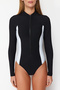 Black Swimmer UV Protection Regular Swimsuit TBESS24MA00160 - 4