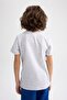 Boy's Crew Neck Printed Short Sleeve T-Shirt Z9320a623hs - 4