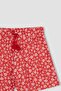 Girl's Flower Patterned Viscose Shorts T3846a623hs - 7