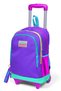 Kids Purple Color Detailed Three-Compartment School Backpack 23934 - 6