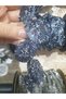 Iron-On Dark Blue Color Leaf Pattern Stoned Decorative Strip Accessory - 2