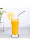 4 Pieces of Steel Straws Stainless Steel Metal Soft Drink Straw and 1 Piece of Straw Cleaning Brush