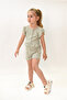 Girl's Ruffle Detailed, Colorful Striped Jumpsuit with Snap Fasteners - 2