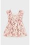 Baby Girl Pineapple Patterned Dress Powder 1918 - 2
