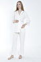 Front Tie-Detail Lace Detailed Maternity and Postpartum Pajama Set
