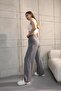 Palazzo Trousers with Velcro Waist and Clamp Stitching Pockets - 6
