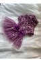 Kedi Köpek Luxury Glittery Jacquard Heart Stone Tulle Dress - 2
