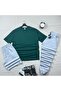 Oversize NEFTİ Relaxed Cut T-shirt Gray Shorts Tracksuit 3-Piece Set Unisex