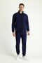 Men's Tracksuit Set with Stand Collar and Zipper Piping - 2