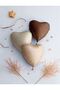 Retro Heart Balloon Set Beige, Cream and Caramel Heart Balloon Foil 3 Pieces