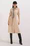 Women's Beige Belted Shirt Dress 2442 - 2