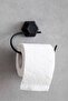Hexagonal Adhesive Black Open Toilet Paper Holder WC Paper Holder Napkin Holder