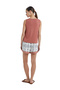 Round Neck Plain Cinnamon Women's T-Shirt 51387 - 4