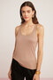 Lorraıne Women's Viscose Elastane Blend Lightly Draped Wide Strap Mink Athlete - 4