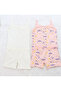 Girl's Printed Double Pack Cotton Boxer Set - 4