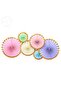 Set of 6 Gold Foil Macaron Fan Decorations - 5