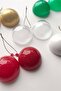 New Year's Opaque Red Surprise Ball Tree Ornament 6 cm Pack of 6 - 4
