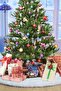 Christmas Luxury Plush Pine Tree Coaster Cream Color Christmas Tree Coaster 120 Cm - 2