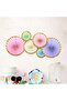 Set of 6 Gold Foil Macaron Fan Decorations - 4