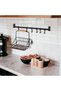 Retro Wall Hanger And Basket Kitchen And Bathroom Hanger And Basket Black Metal - 2