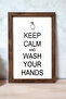 Bathroom Keep Calm Wooden Framed Painting - Communicate with the Guys on the Bench - 2