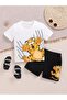 Side Sharp Kitty Shorts Top and Bottom Set 4 Years/13 Years