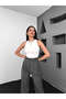 Anthracite Sticky Detail Wide Leg Trousers - 4