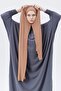 Ready-To-Wear Practical Luxurious Organic Striped Camisole Shawl with Cross Alignment in Tan