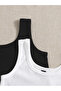 Women's Black and White 2-Pack Corded Strap Crop Top Blouse - 3
