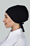 Black Plain Combed Bonnet