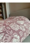 100% COTTON ROSE PATTERNED DOUBLE PERSONAL PİKE, BED COVER 220X240cm - 2
