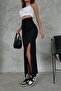 Ottoman Fabric Slit Long Skirt - 2