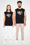 Dj Headphones Black Unisex Sleeveless T-Shirt Cut Sleeve T-Shirt - 2