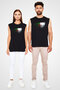 Algeria - Algeria Black Unisex Sleeveless T-Shirt Cut Sleeve T-Shirt - 2