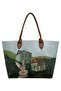 Women's Vegan Leather Green Shoulder Bag - Going on an Adventure Design - 2