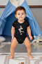 Ice Skating Black Unisex Baby Bodysuit - Zıbın - 2