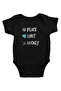 Hokey Black Unisex Baby Body - Zıbın