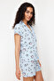Blue-Star Patterned Cotton Pajamas Set Thmss24Pt00200 - 3