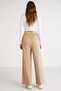 Sabrına Women's Ribbed Look Ribbed Detailed Stand Collar Long Sleeve Crop White Blouse - 4
