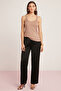 Lorraıne Women's Viscose Elastane Blend Lightly Draped Wide Strap Mink Athlete - 2
