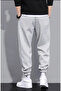 Black Large Size Oversize Baggy Men's Sweatpants - 4