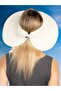Women's Wide Brim UV Protection Bow Straw Visor Hat - 8
