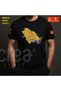 Saudi Arabia Dakar Design Printed Crew Neck 100% Cotton T-Shirt Black