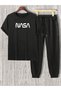 Unisex Printed Tracksuit Set - Jogger Sweatpants Crew Neck T-shirt - 3