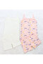 Girl's Printed Double Pack Cotton Boxer Set - 3