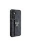 Galaxy S24 Plus Compatible Case Guess Licensed 4g Patterned Triangle Logo Stand Leather Cover Black - 4