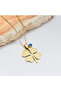 Steel Clover Necklace with Evil Eye Beads Four Leaf Clover Gift for Friend 45cm - 3