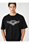 Unisex Oversize T-Shirt Black Eagles Design Short Sleeve T-Shirt Summer