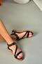 S258013409 Black Low-Sole Women's Sandals - 2