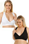 Breastfeeding Sports Bra Set of 2 Hg0055 Black-White